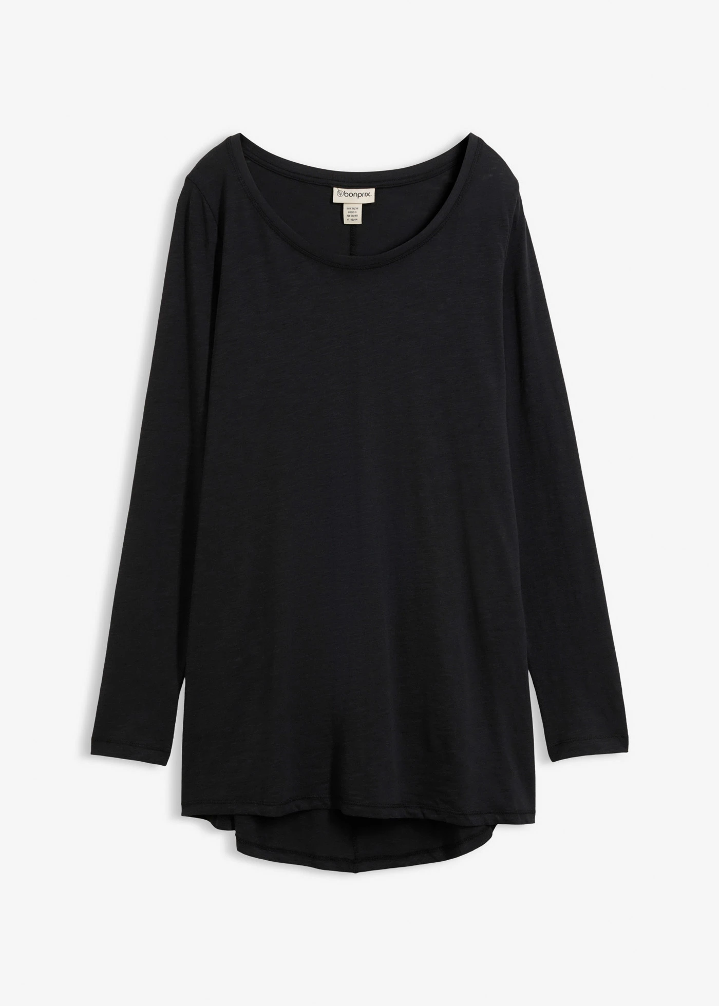 Longsleeve van puur katoen • zwart • bonprix online shop