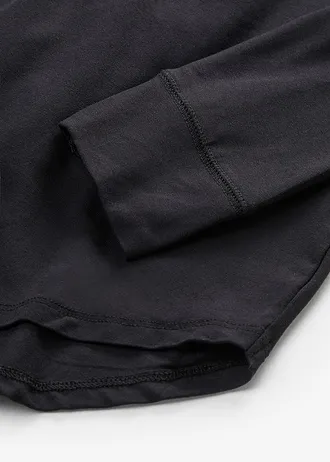 Longshirt met lange mouwen • zwart • bonprix online shop