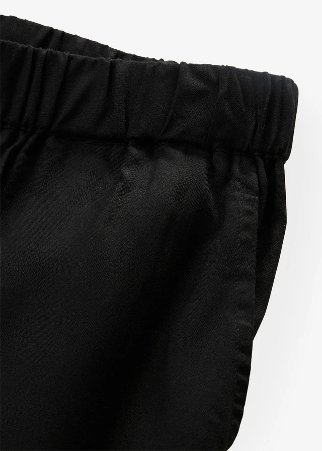 Pantaloni fără încheiere din viscoză subțire cu talie elastică • negru • magazin bonprix