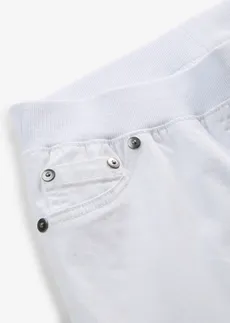 Keprové tregíny z elastické bavlněné směsi • bílá • bonprix obchod