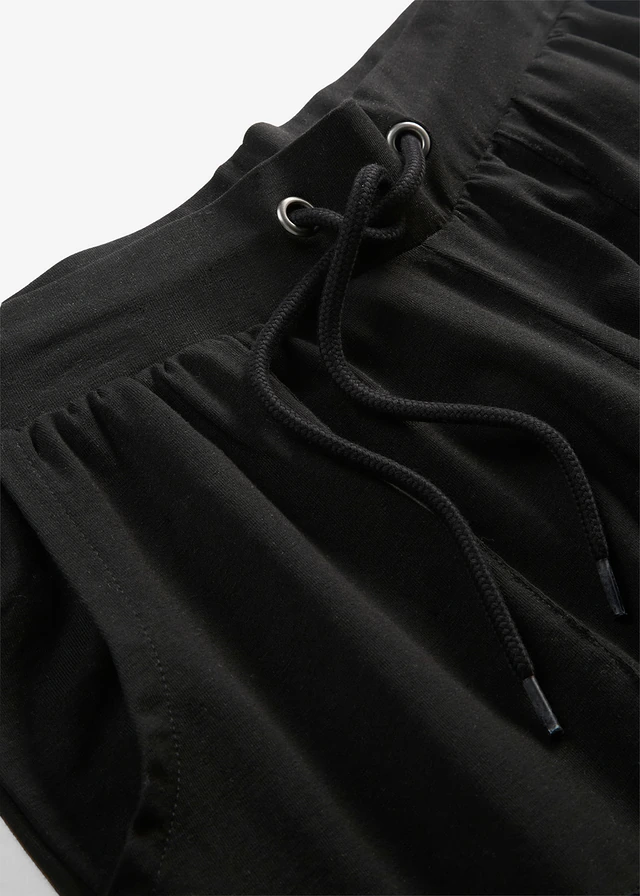 Wijde joggingbroek in een katoenmix • zwart • product-page.page-title-suffix