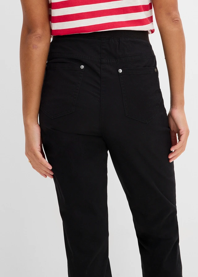 Pantalon à enfiler avec taille confortable, Straight • noir • product-page.page-title-suffix