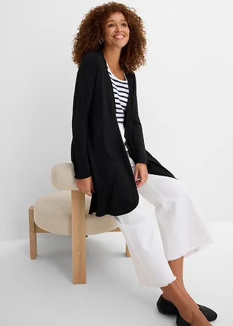 Shirtvest in een viscosemix • zwart • bonprix online shop