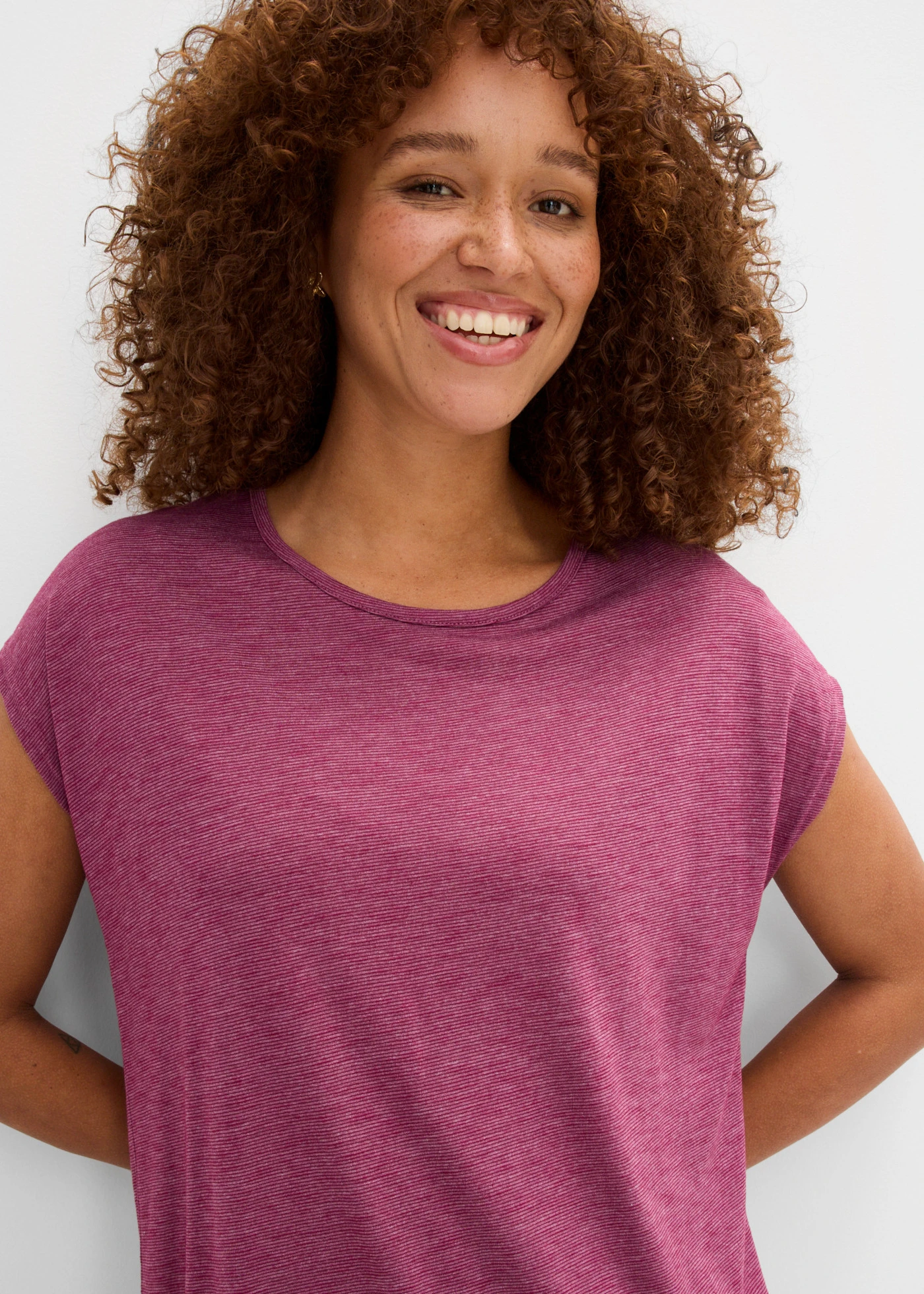 Dlouhé triko ze směsi s viskózou • bobulová vícebarevná • bonprix obchod