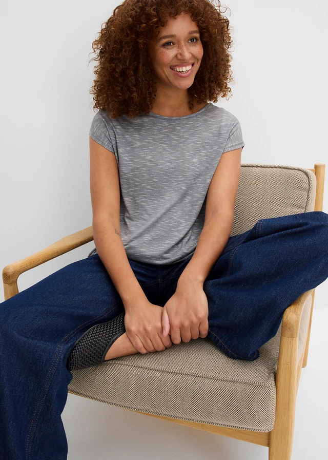 Longshirt in een viscosemix • grijs multi • product-page.page-title-suffix