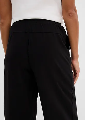 Sportovní kalhoty ze směsi s bavlnou • černá • bonprix obchod