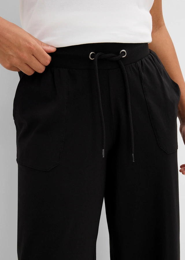 Wijde joggingbroek in een katoenmix • zwart • product-page.page-title-suffix
