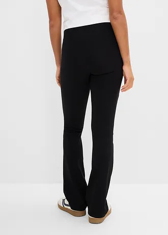 wijd uitlopende legging, Kleur: zwart