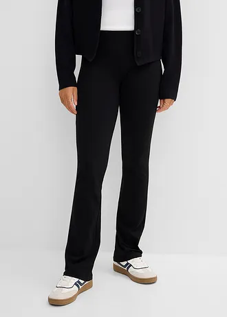 wijd uitlopende legging, Kleur: zwart