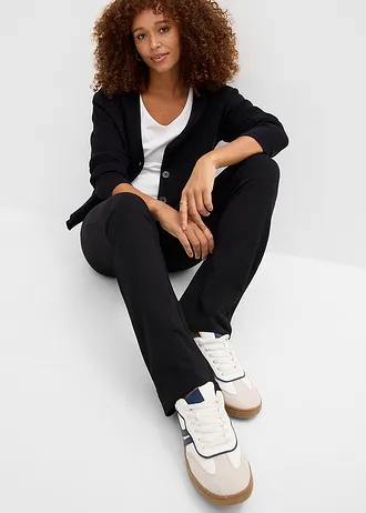 wijd uitlopende legging • zwart • bonprix online shop