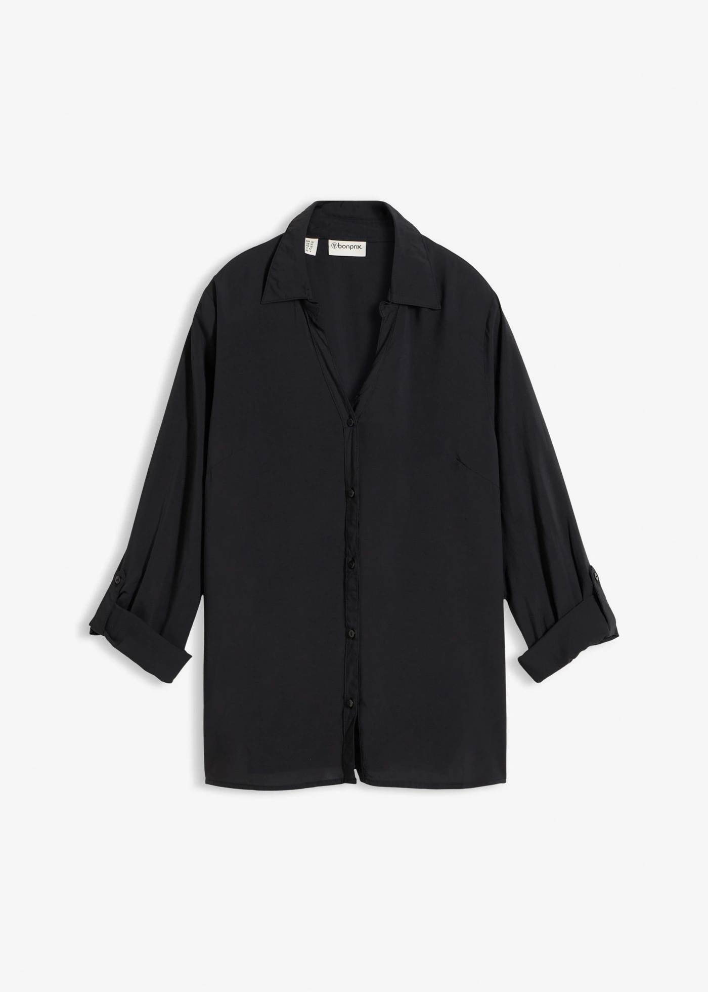 Chemisier fluide en viscose • noir • Boutique bonprix