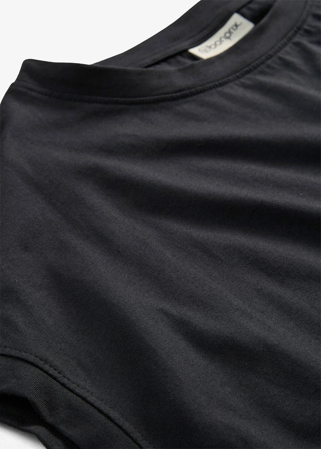T-shirt long 100% coton • noir • product-page.page-title-suffix