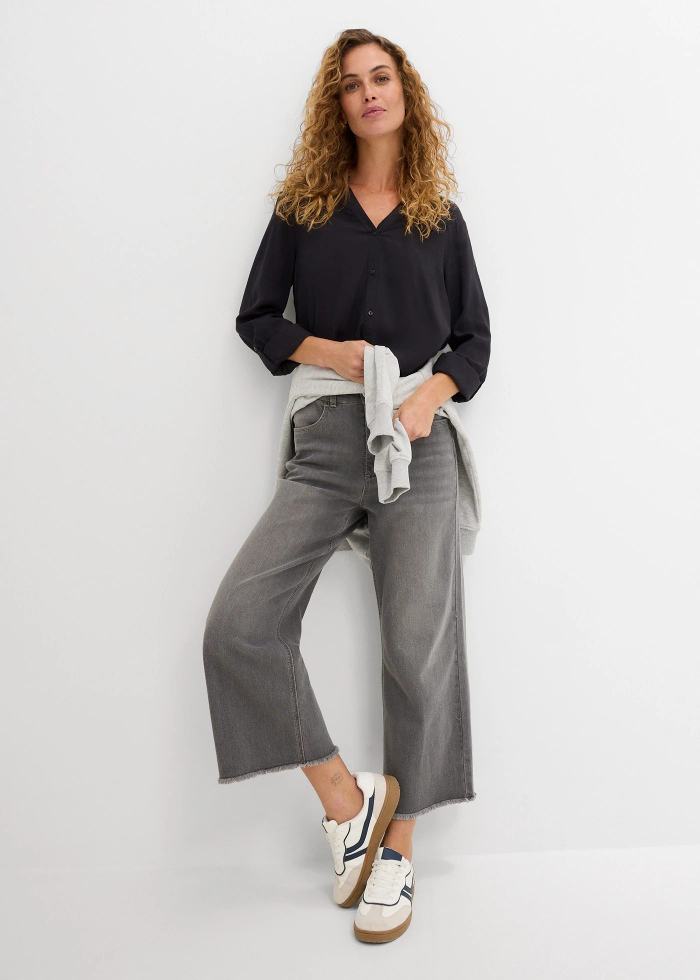 Chemisier fluide en viscose • noir • Boutique bonprix