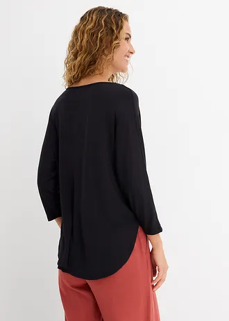 T-shirt fluide • noir • Boutique bonprix