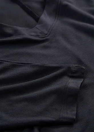 Shirt in een mix van viscose en elastan • zwart • bonprix online shop