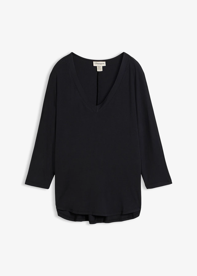 T-shirt fluide, Couleur: noir