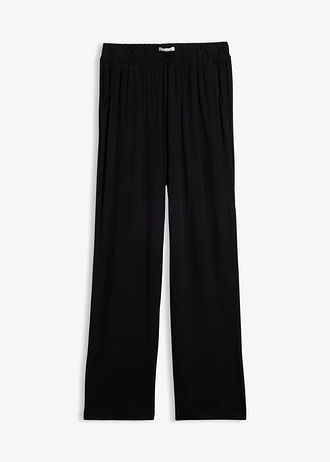 Jersey broek van soepele viscose • zwart • bonprix online shop