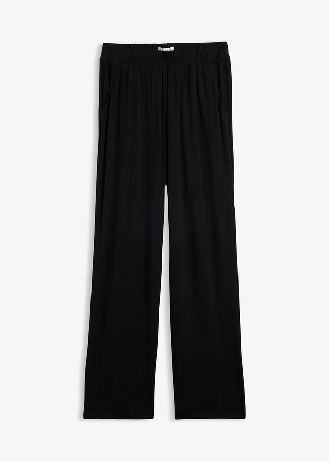 Jersey broek van soepele viscose • zwart • bonprix online shop