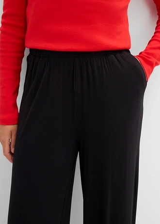 Pantalon fluide en jersey viscose • noir • Boutique bonprix