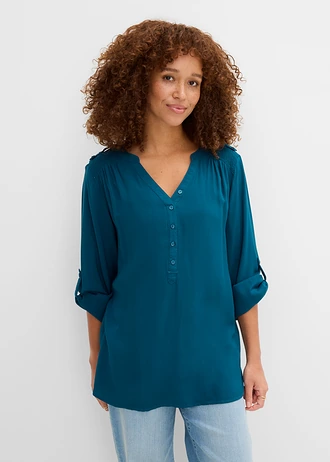 Tuniek van zachte viscose • blauwpetrol • bonprix online shop