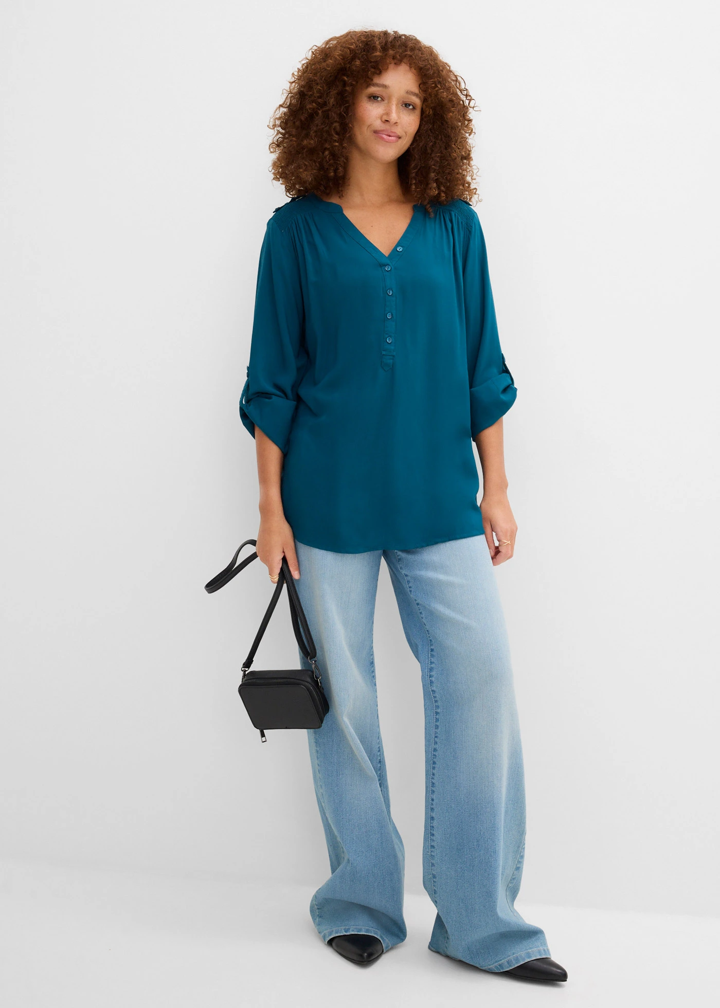 Tuniek in zacht viscose • blauwpetrol • bonprix online shop