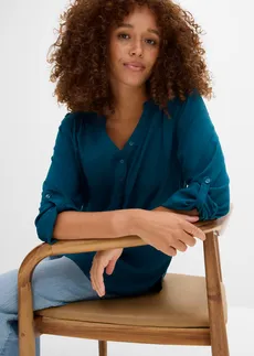 Blouse douce en viscose • pétrole • Boutique bonprix