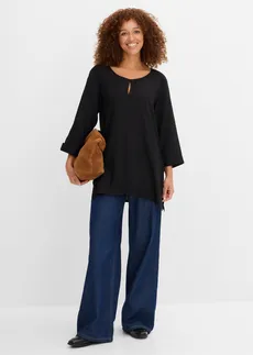 Jumpsuit met strikceintuur zwart