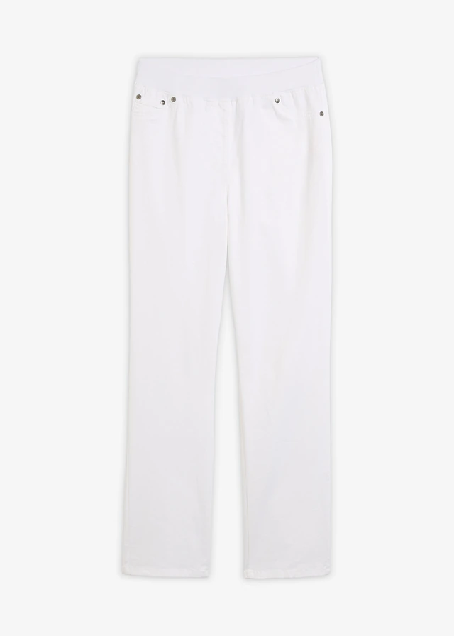 Pantalon à enfiler avec taille confortable, Straight