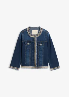 Veste en jean à franges