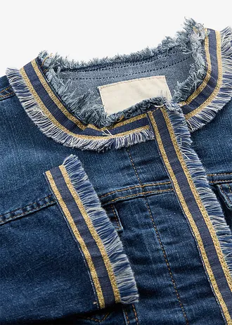 Spijkerjas met franjes • dark denim • bonprix online shop