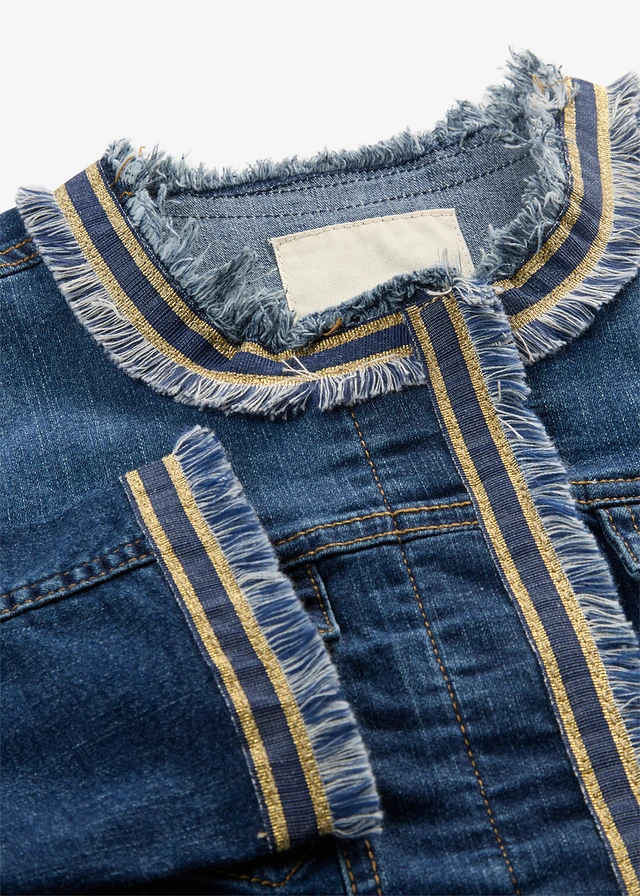 Spijkerjas met franjes • dark denim • product-page.page-title-suffix