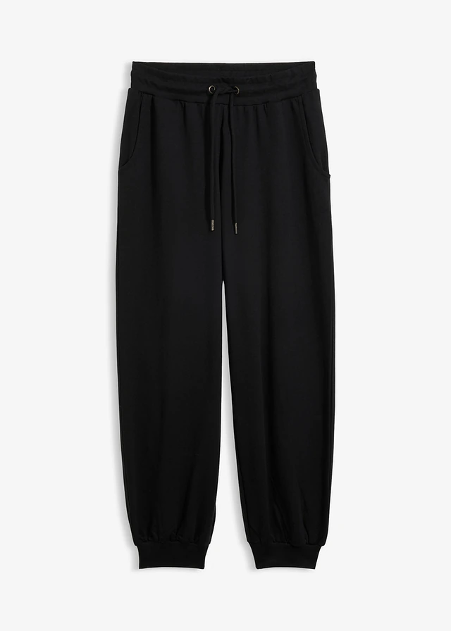 Joggingové kalhoty s elastickým pasem, barva: černá
