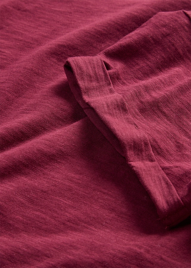 T-shirt long 100% coton • rouge érable • product-page.page-title-suffix