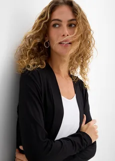 Gilet long et doux • noir • Boutique bonprix