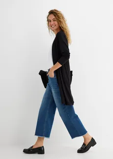 Gilet long et doux bleu denim used