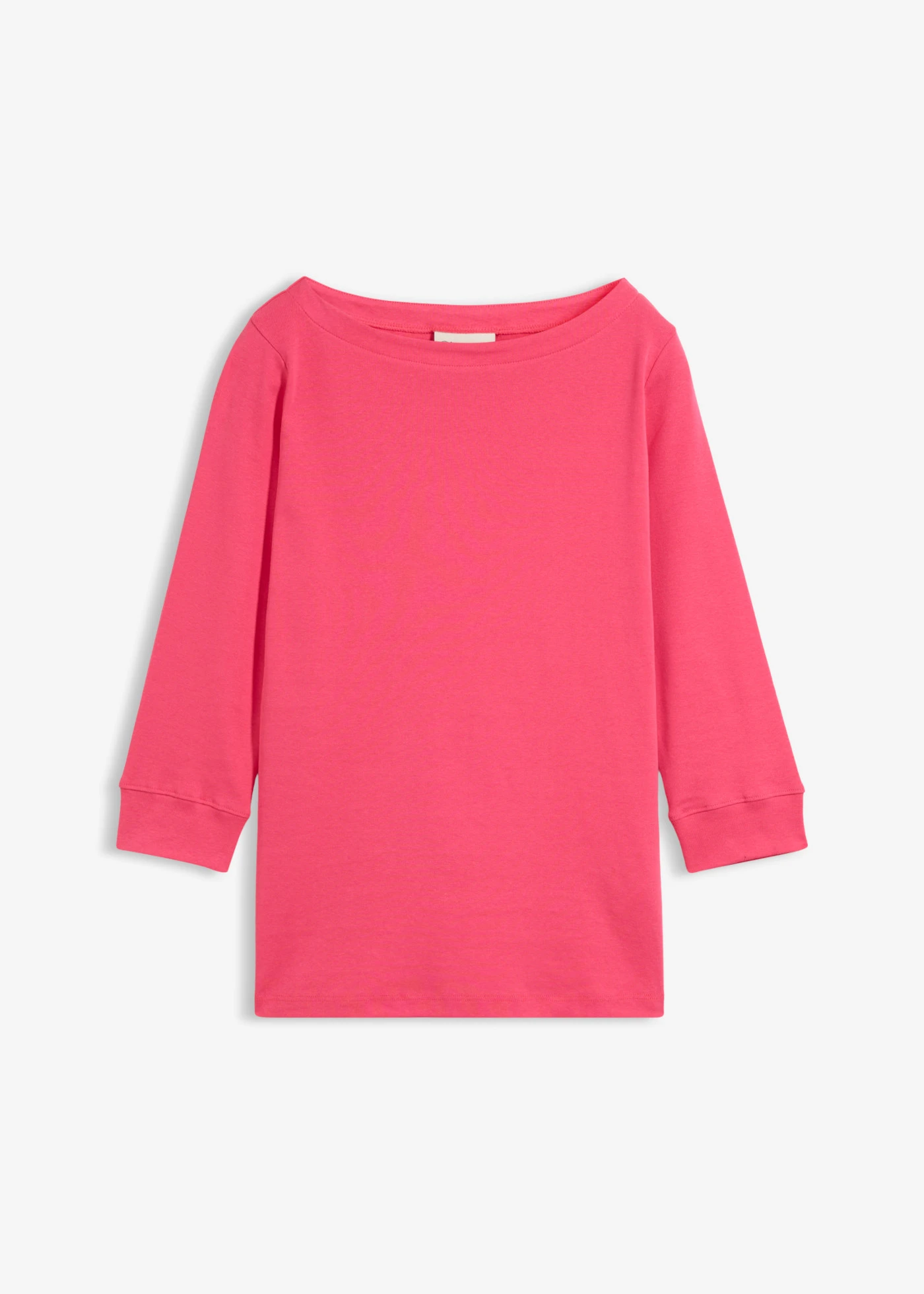 Triko s dlouhým rukávem, z čisté organické bavlny • tmavě pink • bonprix obchod