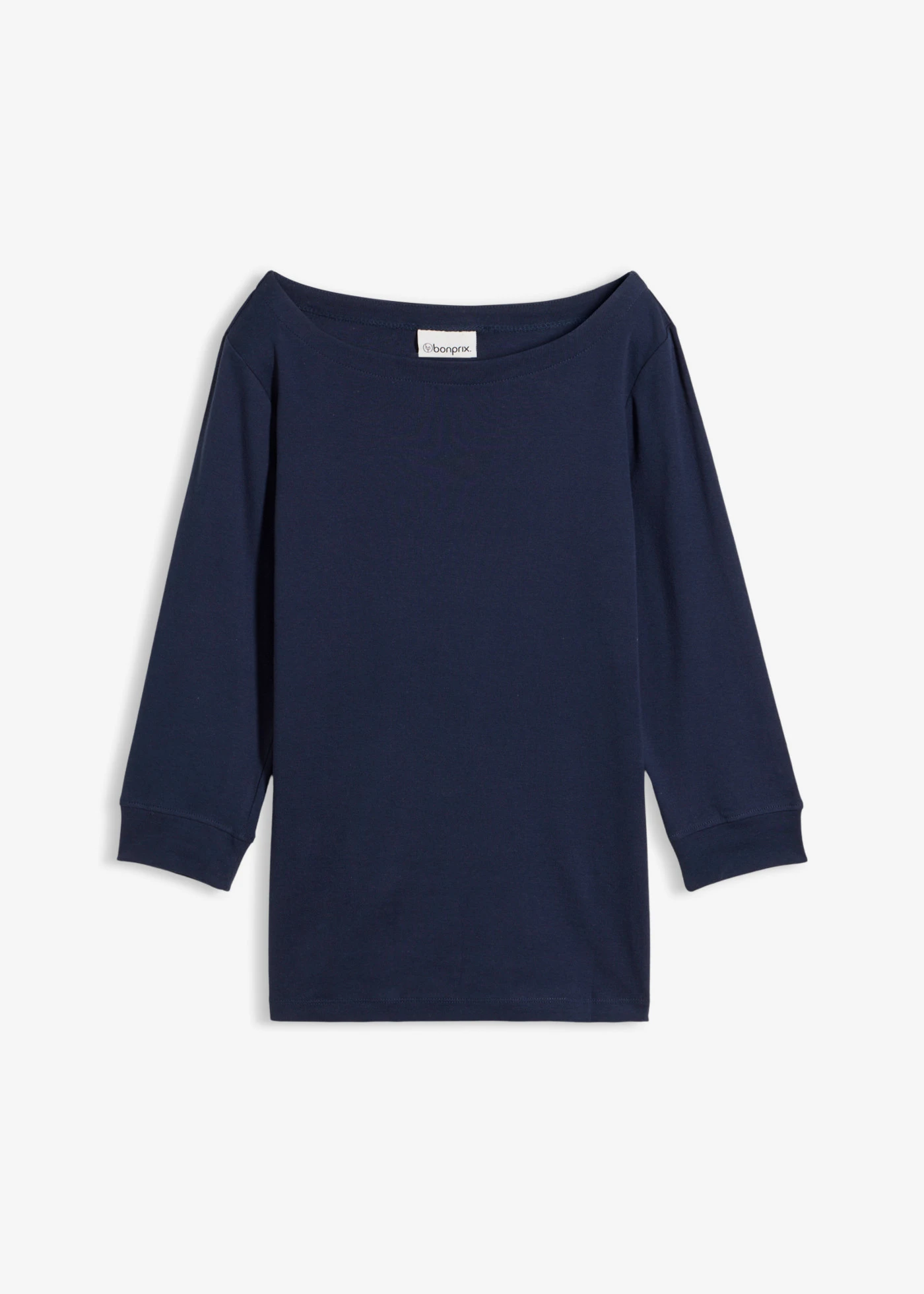 Bluzka z długim rękawem z czystej bawełny organicznej • granatowy • sklep bonprix