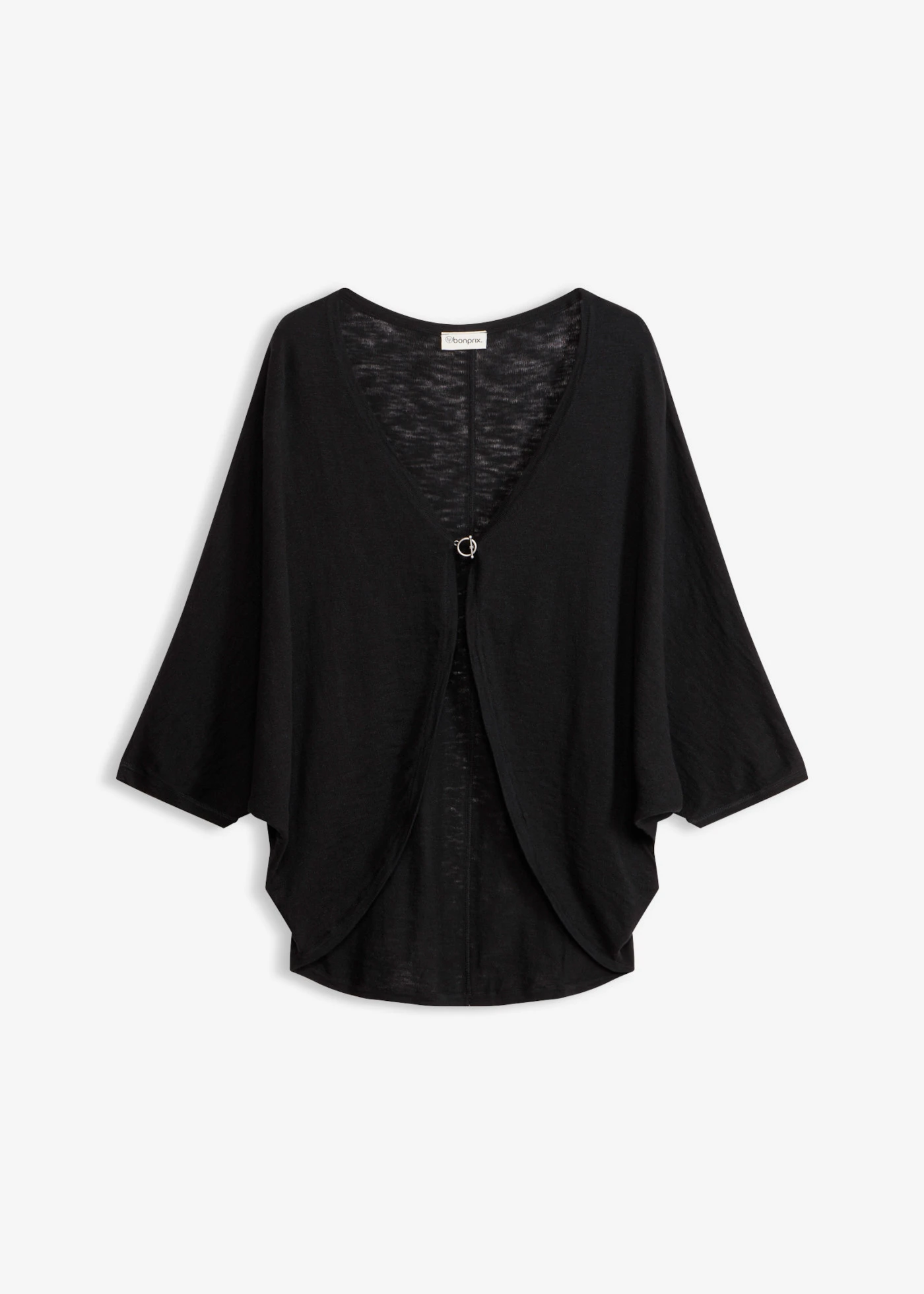 Jachetă din tricotaj fin din bumbac 100% • negru • magazin bonprix