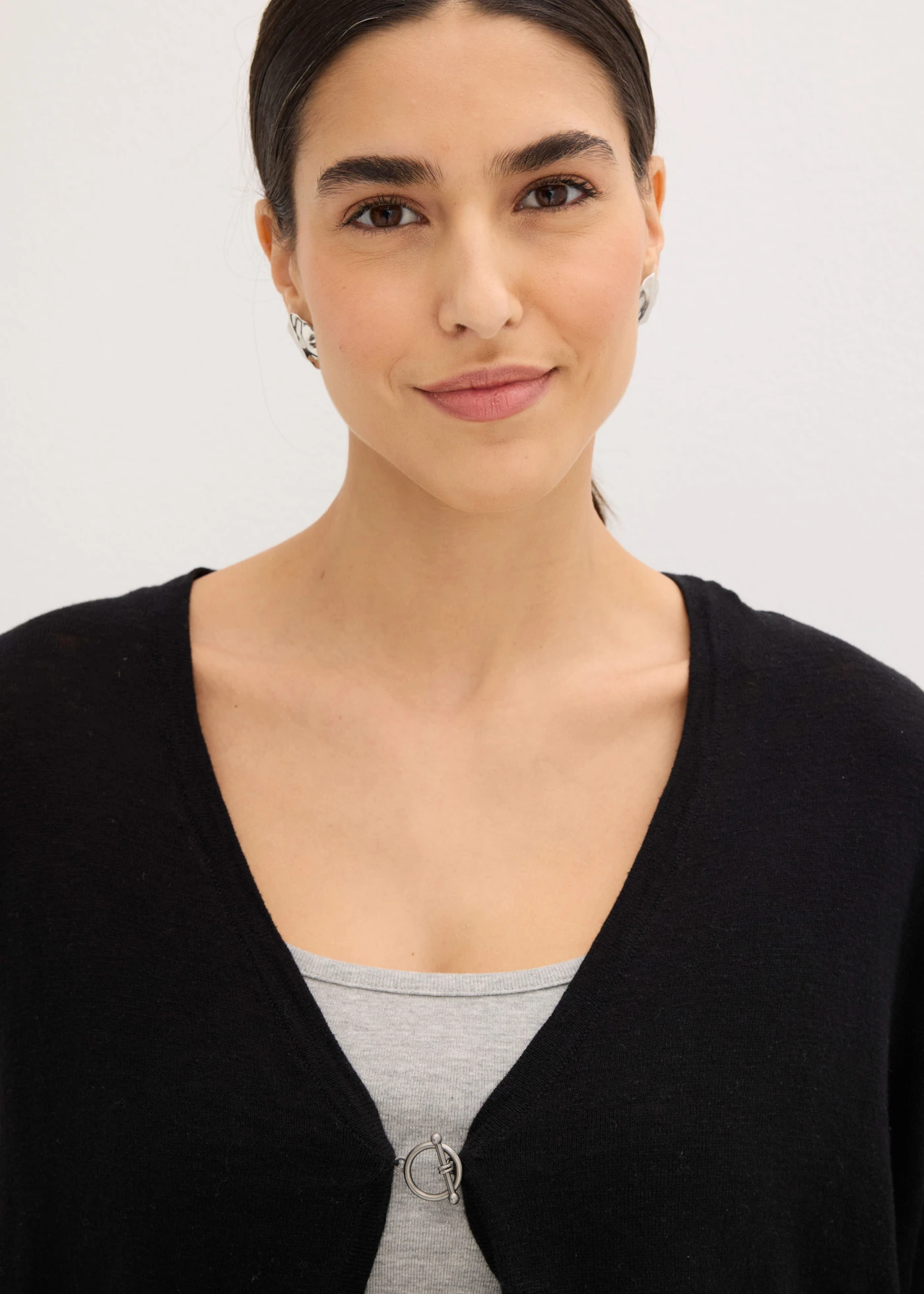 Kabátek z jemné pleteniny z čisté bavlny • černá • bonprix obchod