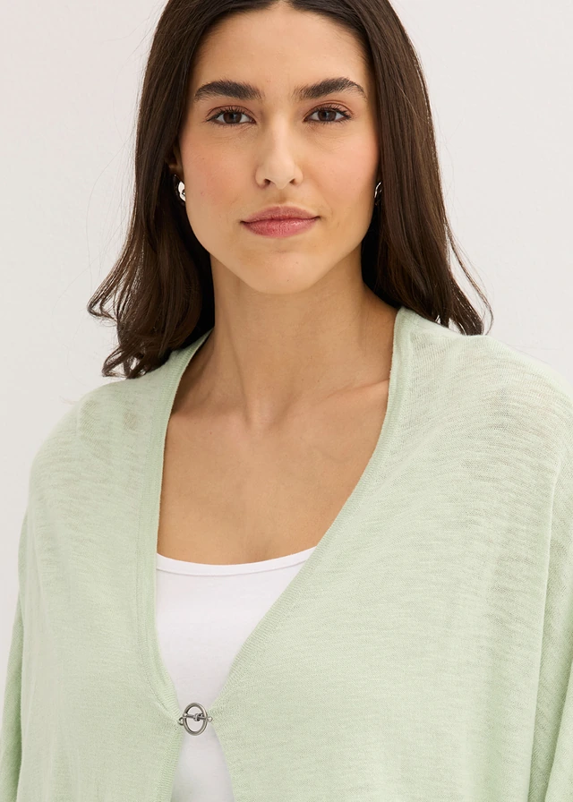 Fijn gebreid vest van puur katoen • licht rietgroen • product-page.page-title-suffix