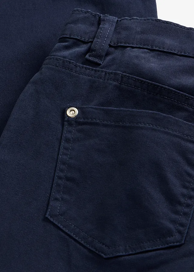 Pantalon extensible 7/8, Couleur: bleu foncé