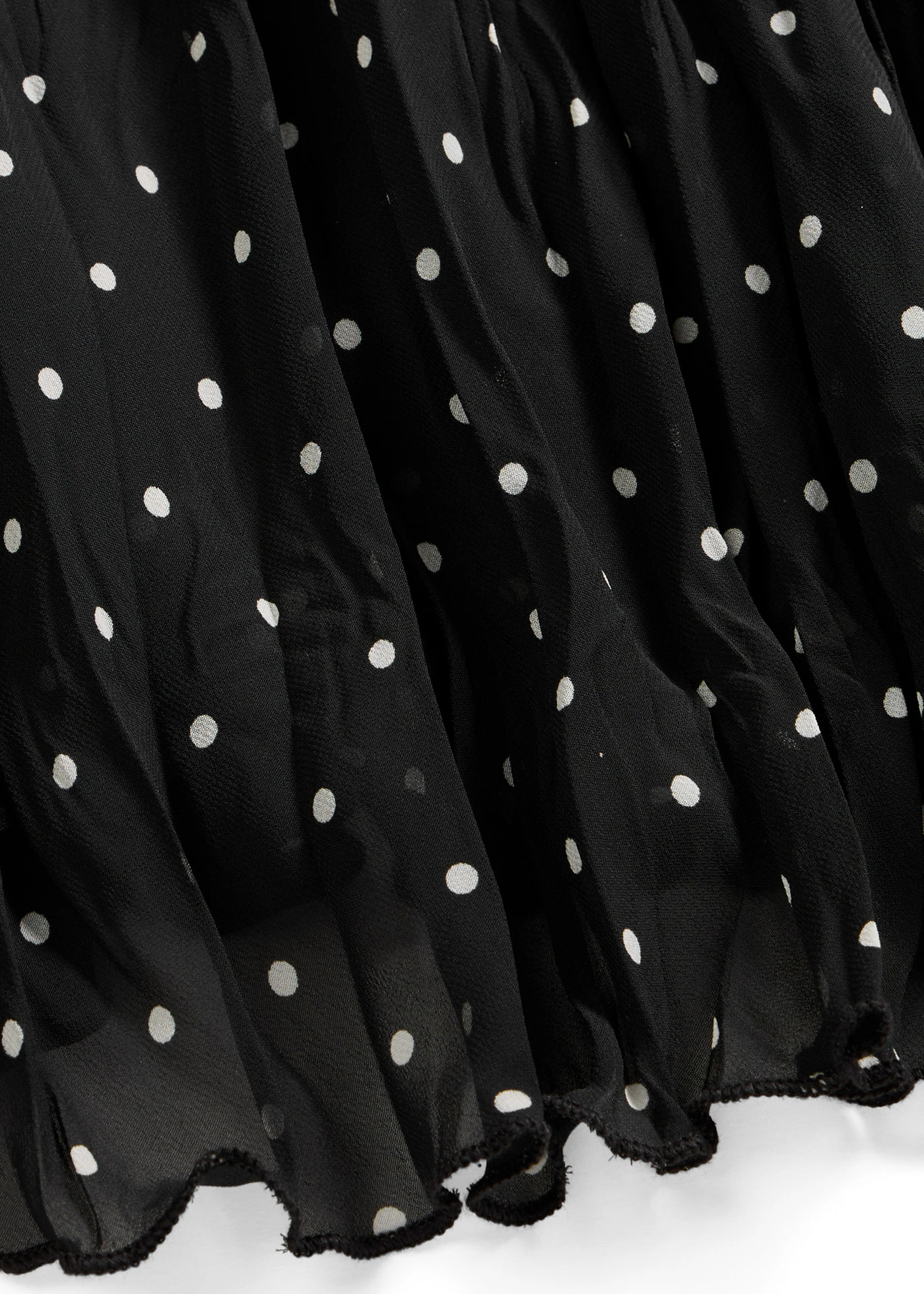 Chiffon rok in crash look • zwart-wit gestippeld • bonprix online shop