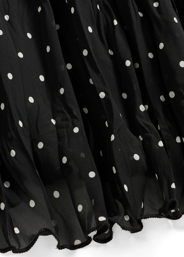 Jupe en mousseline effet froissé • noir pois blanc • product-page.page-title-suffix