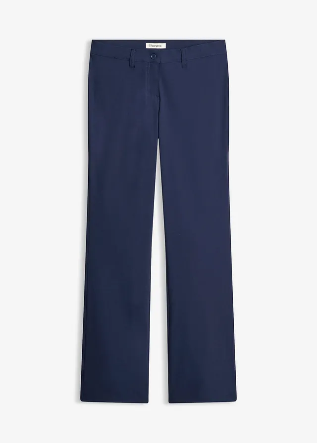 Pantalon extensible, bootcut, Couleur: bleu foncé