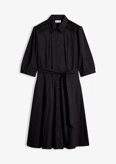 Rochie tip cămașă cu dantelă și cordon