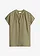 Blouse met korte mouwen en blinde knoopsluiting, Kleur: olijfgroen
