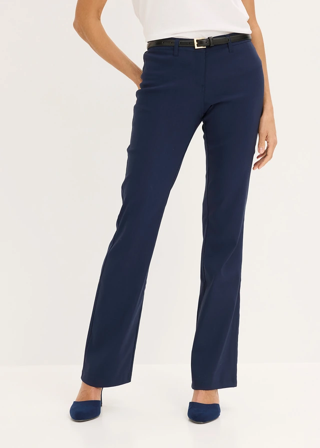 Stretch broek, bootcut • donkerblauw • product-page.page-title-suffix