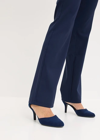 Spodnie ze stretchem o kroju bootcut • ciemnoniebieski • sklep bonprix