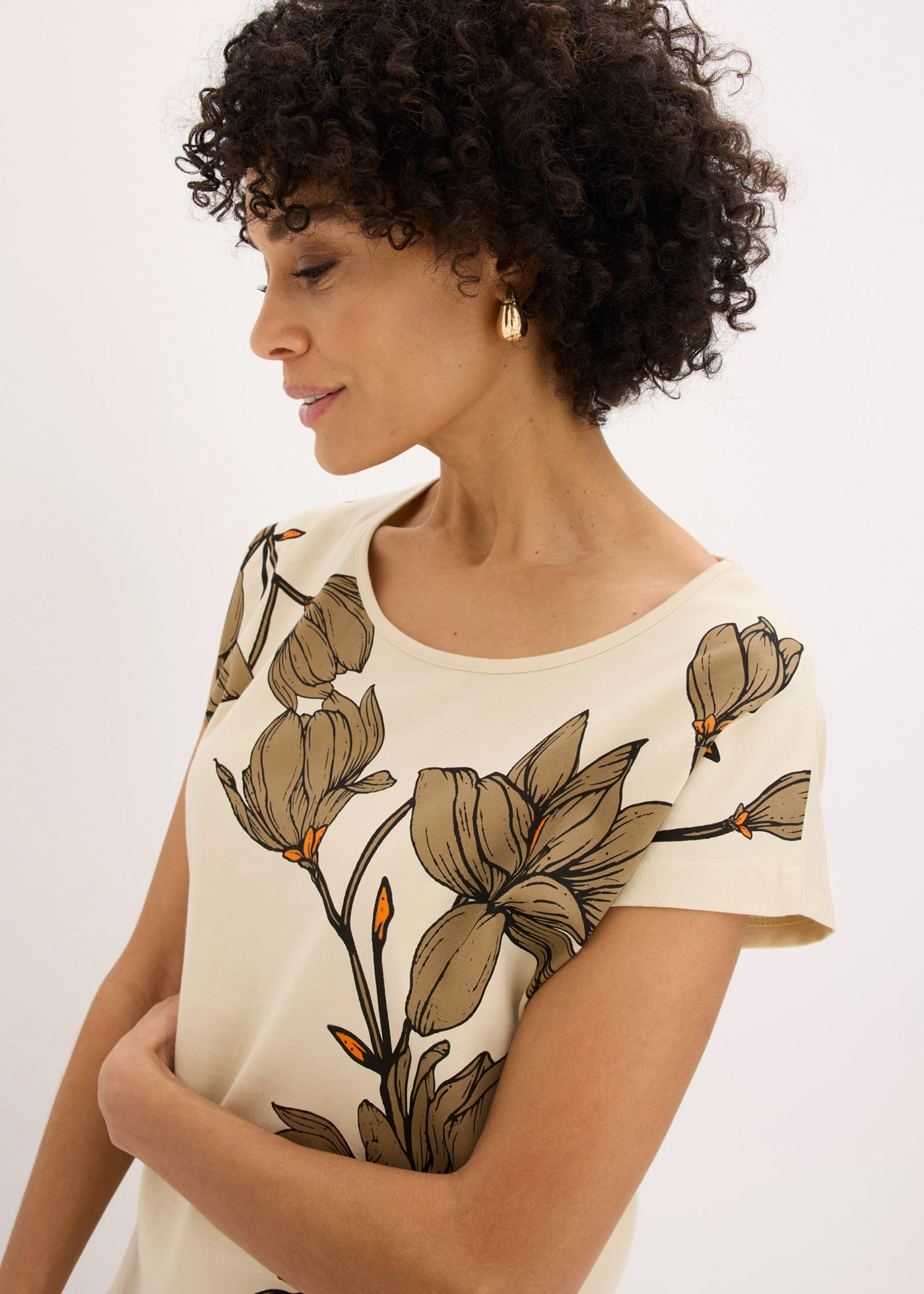 Shirt • naturel-zwart-licht olijfgroen • bonprix online shop