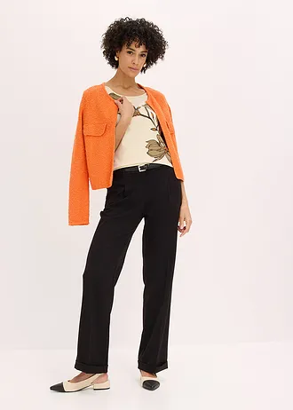 Shirt, Kleur: naturel-zwart-licht olijfgroen